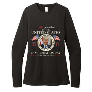 Donald Trump Inauguration Day 2025 47th President Usa Flag Womens CVC Long Sleeve Shirt