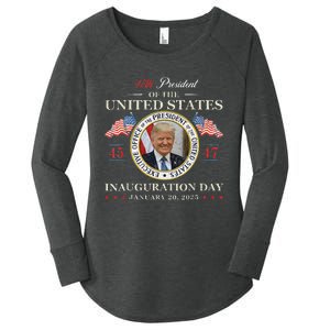 Donald Trump Inauguration Day 2025 47th President Usa Flag Women's Perfect Tri Tunic Long Sleeve Shirt