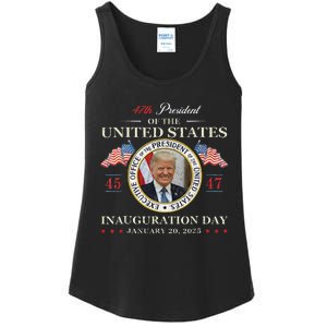 Donald Trump Inauguration Day 2025 47th President Usa Flag Ladies Essential Tank