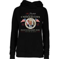 Donald Trump Inauguration Day 2025 47th President Usa Flag Womens Funnel Neck Pullover Hood