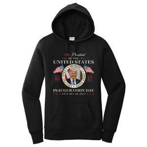 Donald Trump Inauguration Day 2025 47th President Usa Flag Women's Pullover Hoodie