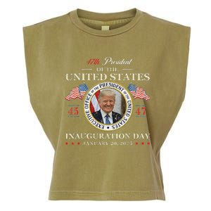 Donald Trump Inauguration Day 2025 47th President Usa Flag Garment-Dyed Women's Muscle Tee