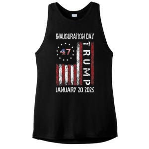 Donald Trump Inauguration Day 2025 47th President Usa Flag Ladies PosiCharge Tri-Blend Wicking Tank