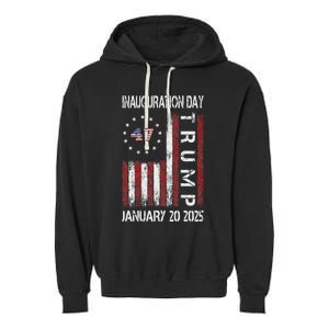 Donald Trump Inauguration Day 2025 47th President Usa Flag Garment-Dyed Fleece Hoodie