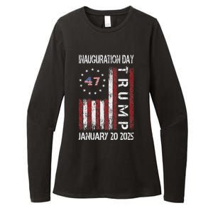 Donald Trump Inauguration Day 2025 47th President Usa Flag Womens CVC Long Sleeve Shirt