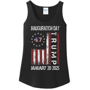 Donald Trump Inauguration Day 2025 47th President Usa Flag Ladies Essential Tank