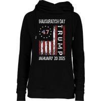 Donald Trump Inauguration Day 2025 47th President Usa Flag Womens Funnel Neck Pullover Hood