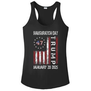 Donald Trump Inauguration Day 2025 47th President Usa Flag Ladies PosiCharge Competitor Racerback Tank