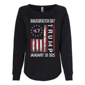 Donald Trump Inauguration Day 2025 47th President Usa Flag Womens California Wash Sweatshirt