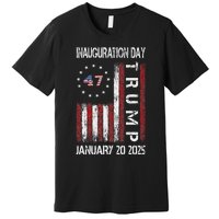 Donald Trump Inauguration Day 2025 47th President Usa Flag Premium T-Shirt