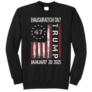 Donald Trump Inauguration Day 2025 47th President Usa Flag Tall Sweatshirt