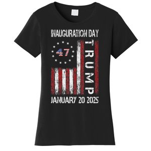 Donald Trump Inauguration Day 2025 47th President Usa Flag Women's T-Shirt