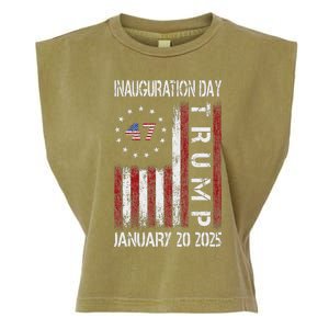 Donald Trump Inauguration Day 2025 47th President Usa Flag Garment-Dyed Women's Muscle Tee