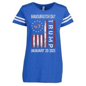 Donald Trump Inauguration Day 2025 47th President Usa Flag Enza Ladies Jersey Football T-Shirt