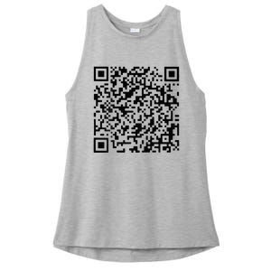 Donald Trump Is Your President Qr Trump Ladies PosiCharge Tri-Blend Wicking Tank