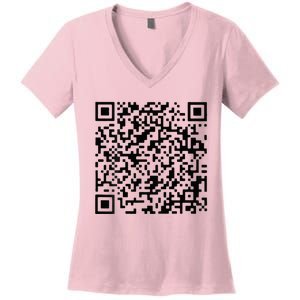 Donald Trump Is Your President Qr Trump Women's V-Neck T-Shirt