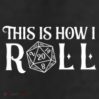 D20 This Is How I Roll Funny Dungeon Gamer Dragon Dice 7 Panel Mesh Trucker Snapback Hat