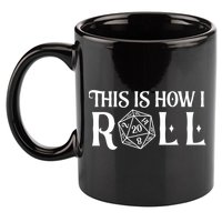 D20 This Is How I Roll Funny Dungeon Gamer Dragon Dice 11oz C Handle Ceramic Mug