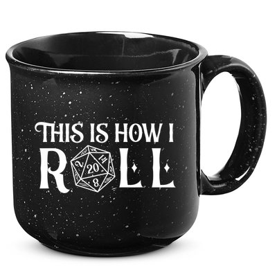 D20 This Is How I Roll Funny Dungeon Gamer Dragon Dice 15oz Campfire Ceramic Mug