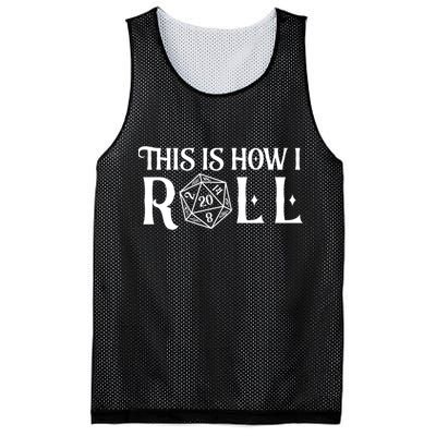 D20 This Is How I Roll Funny Dungeon Gamer Dragon Dice Mesh Reversible Basketball Jersey Tank