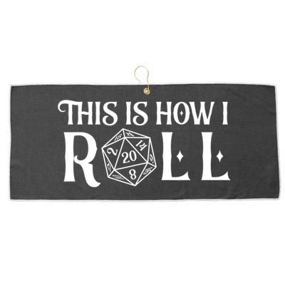 D20 This Is How I Roll Funny Dungeon Gamer Dragon Dice Large Microfiber Waffle Golf Towel