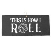 D20 This Is How I Roll Funny Dungeon Gamer Dragon Dice Large Microfiber Waffle Golf Towel