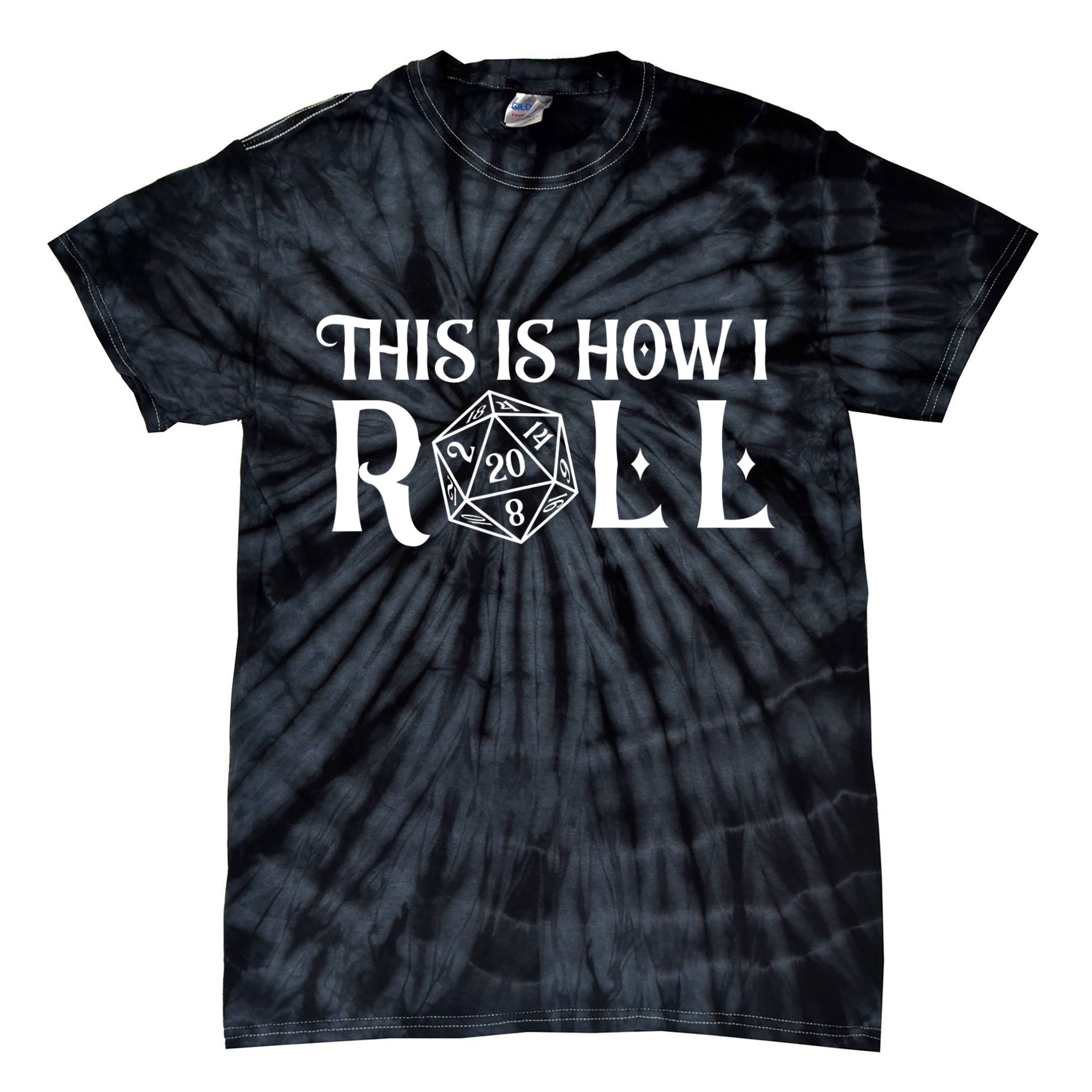D20 This Is How I Roll Funny Dungeon Gamer Dragon Dice Tie-Dye T-Shirt