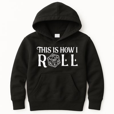 D20 This Is How I Roll Funny Dungeon Gamer Dragon Dice Kids Hoodie