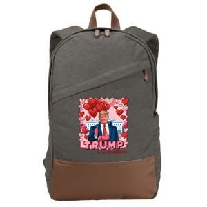 Donald Trump Is My Valentine Funny Trump Lovers Cotton Canvas Backpack