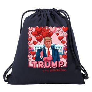 Donald Trump Is My Valentine Funny Trump Lovers Drawstring Bag