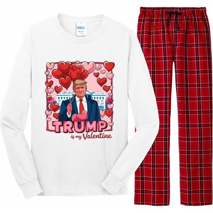 Donald Trump Is My Valentine Funny Trump Lovers Long Sleeve Pajama Set