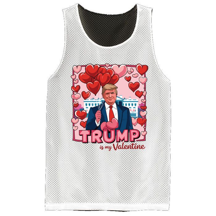 Donald Trump Is My Valentine Funny Trump Lovers Mesh Reversible Basketball Jersey Tank