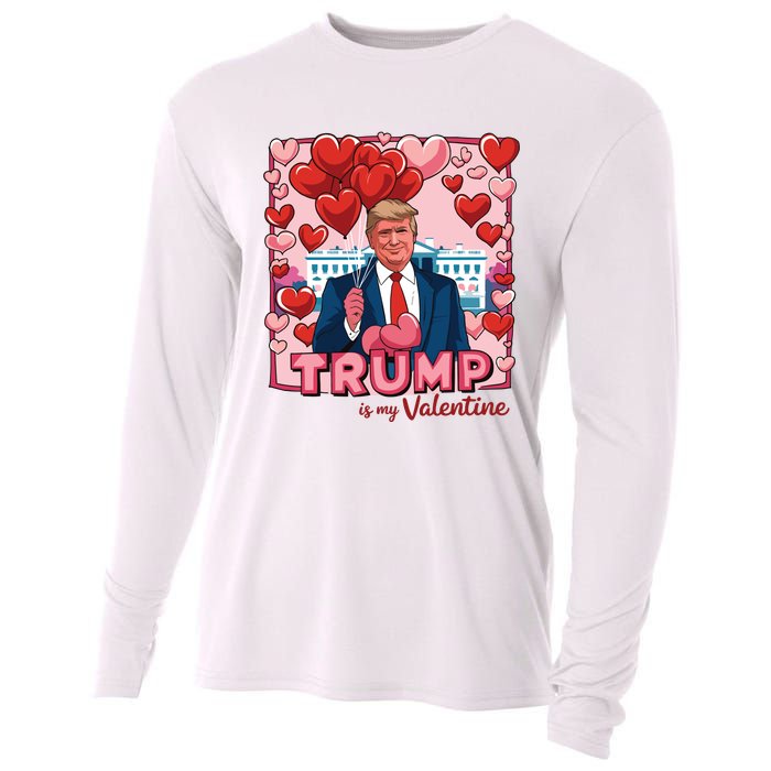 Donald Trump Is My Valentine Funny Trump Lovers Cooling Performance Long Sleeve Crew