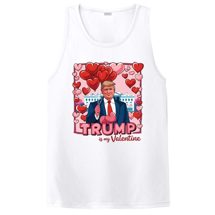 Donald Trump Is My Valentine Funny Trump Lovers PosiCharge Competitor Tank