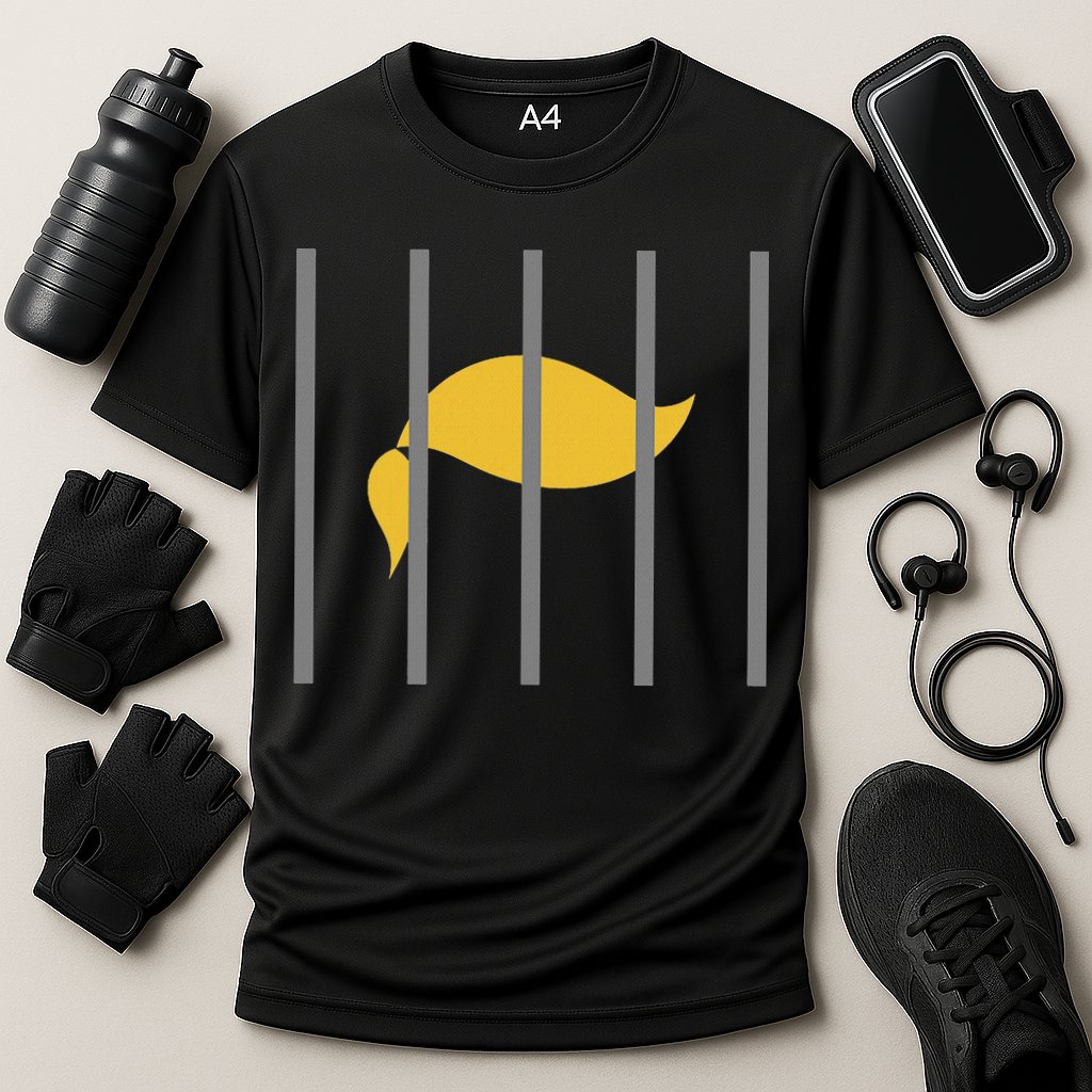 Donald Trump Impeach Anti Trump Behind Bars Cooling Performance Crew T-Shirt