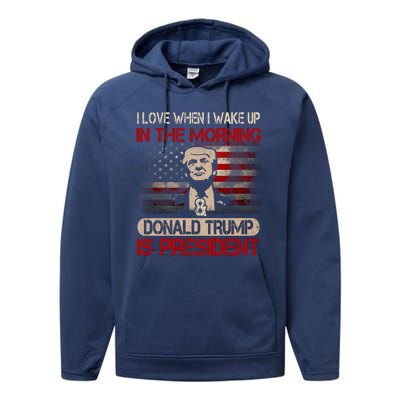 Donald Trump Is My President Performance Fleece Hoodie