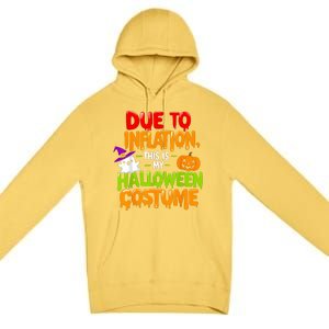 Due To Inflation This Is My Halloween Costume Funny Premium Pullover Hoodie