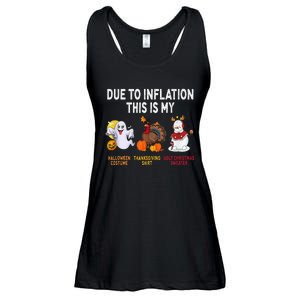 Due To Inflation This Is My Halloween Thanksgiving Christmas Ladies Essential Flowy Tank