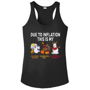 Due To Inflation This Is My Halloween Thanksgiving Christmas Ladies PosiCharge Competitor Racerback Tank