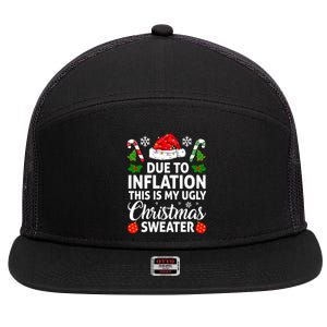 Due to Inflation This is My Ugly Sweater For Christmas 7 Panel Mesh Trucker Snapback Hat