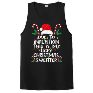 Due To Inflation Ugly Christmas Sweaters Funny PosiCharge Competitor Tank