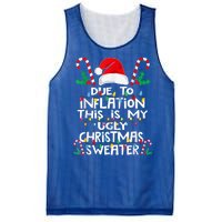 Due To Inflation Ugly Christmas Sweaters Funny Mesh Reversible Basketball Jersey Tank