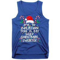 Due To Inflation Ugly Christmas Sweaters Funny Tank Top