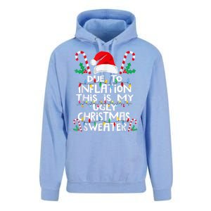 Due To Inflation Ugly Christmas Sweaters Funny Unisex Surf Hoodie