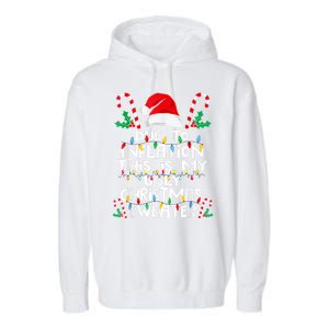 Due To Inflation Ugly Christmas Sweaters Funny Garment-Dyed Fleece Hoodie