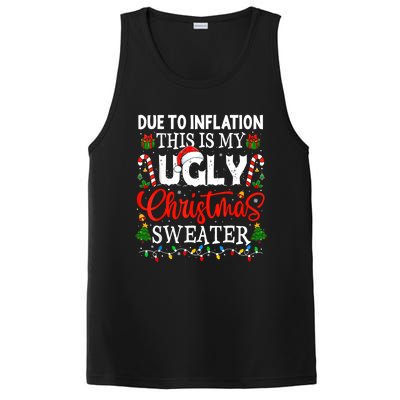 Due To Inflation Ugly Christmas Sweaters Funny PosiCharge Competitor Tank