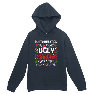 Due To Inflation Ugly Christmas Sweaters Funny Urban Pullover Hoodie