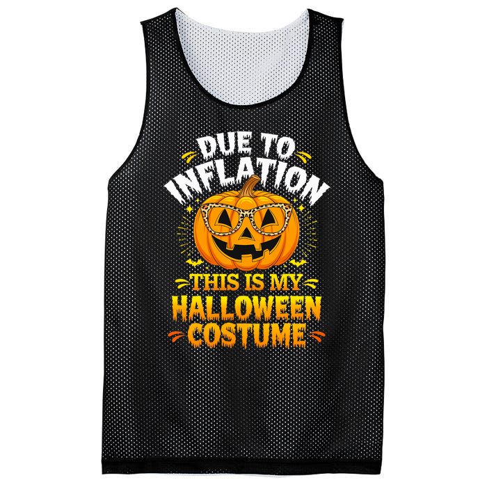 Due To Inflation This Is My Halloween Custome Pumpkin Funny Mesh Reversible Basketball Jersey Tank