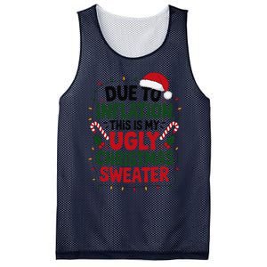 Due To Inflation This Is My Ugly Sweater For Christmas Mesh Reversible Basketball Jersey Tank