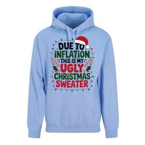 Due To Inflation This Is My Ugly Sweater For Christmas Unisex Surf Hoodie